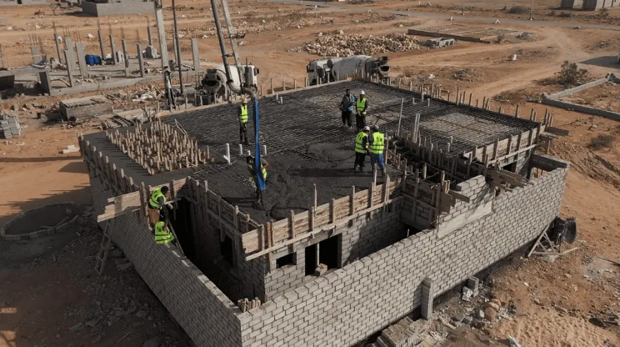 تنفيذ الأسقف الخرسانية والمنشآت الميدانية